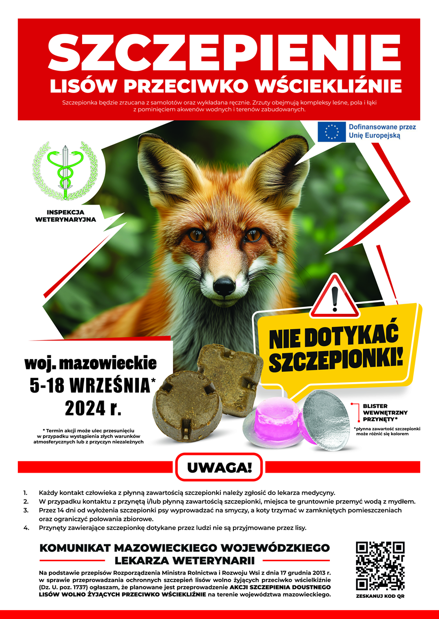 szczepienia lisow plakat a3 5 18 WRZESNIA 2024